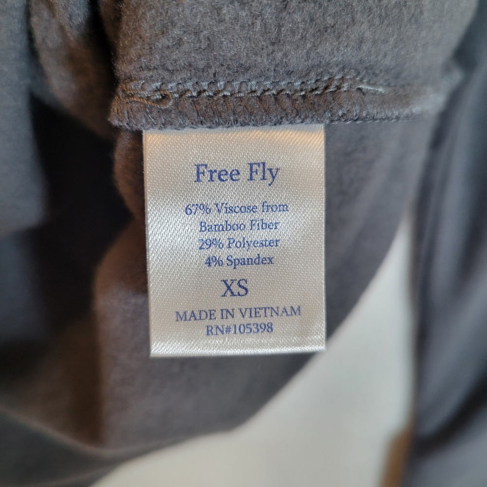 Free Fly Womens Bamboo Fleece Pullover Hoodie Sweater Size XS Gray Athleisure - Picture 8 of 10
